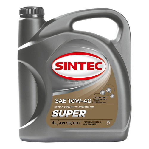 Масло моторное Sintec Super 10W-40 полусинтетическое 4 л